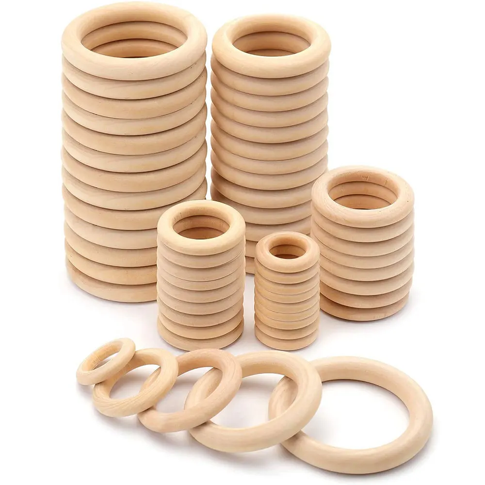 Woodworking Joint Types - Anneaux en bois massif non finis