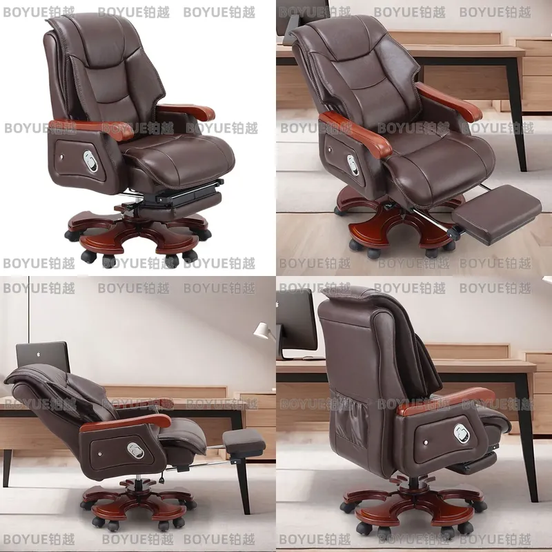 Woodworking Desk Chair - Fauteuil de bureau exécutif en cuir