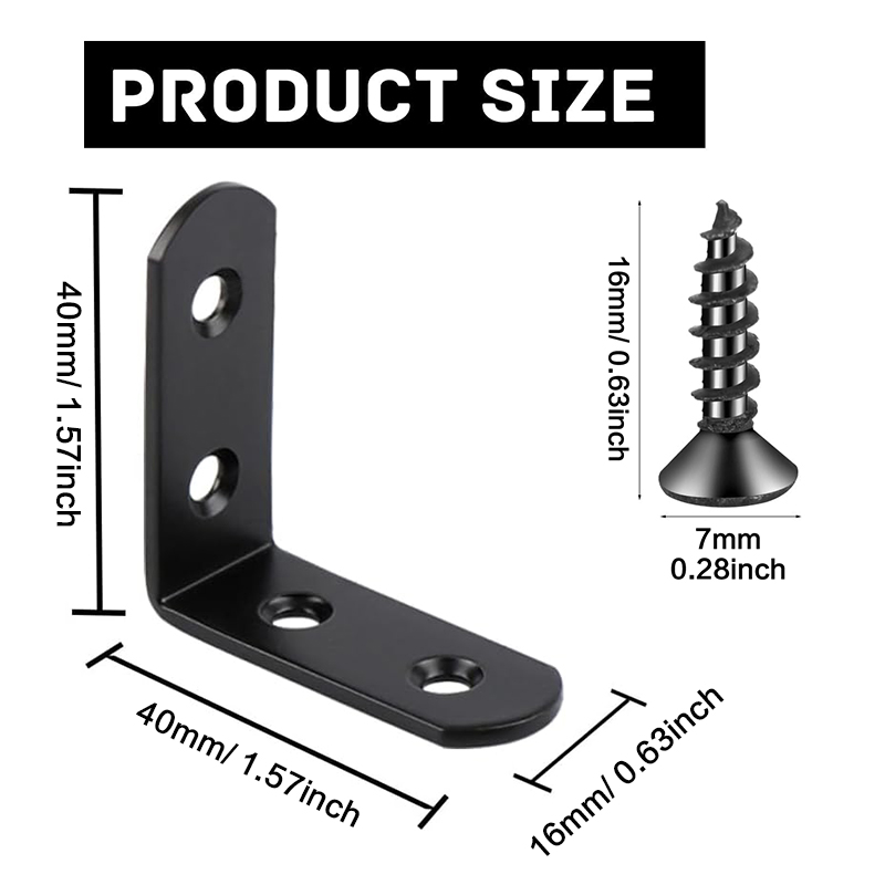 Support en L d'angle noir, sup - Woodworking Joint Types avis et prix